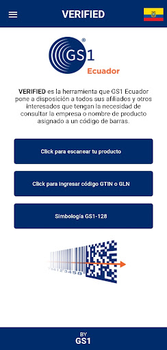 Android application GS1 Ecuador screenshort