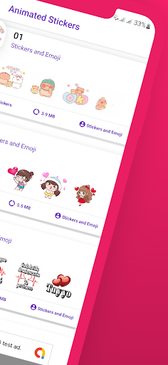 Animated Love Stickers Screen 2