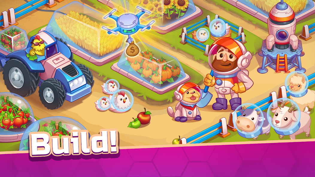 Idle Mars Colony: farm tycoon‏ 0.14.0 APK + Mod (Unlimited money) إلى عن على ذكري المظهر