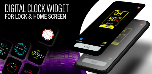 Lock Screen Clock Widget App