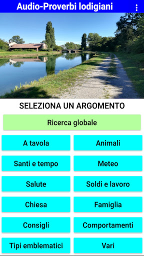 Android application Audio-proverbi lodigiani screenshort