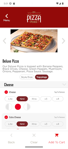 Screenshot of The Original Pizza Place