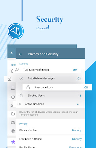 تلگرام بدون فیلتر طلایی| فارسی screenshot