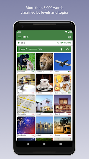 Android application Learn Portuguese Vocabulary screenshort