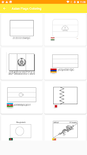Coloring Asian country flags