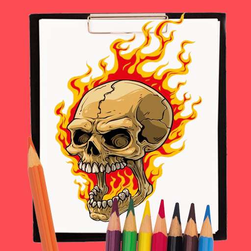 Fire Skull Coloring Book Download on Windows