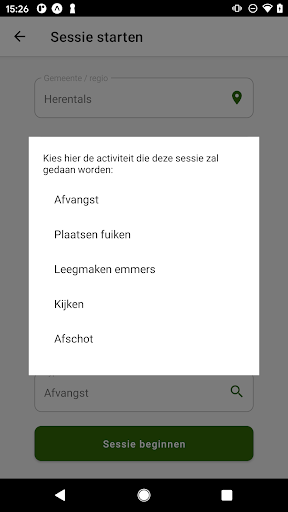 Afvangstregistratie Screen 3