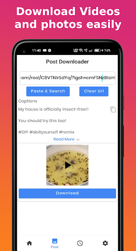 Inst Story & post Downloader Screen 2