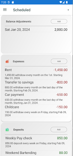4C Budget Screen 3