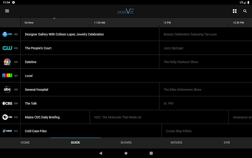 Screenshot of Open View TV