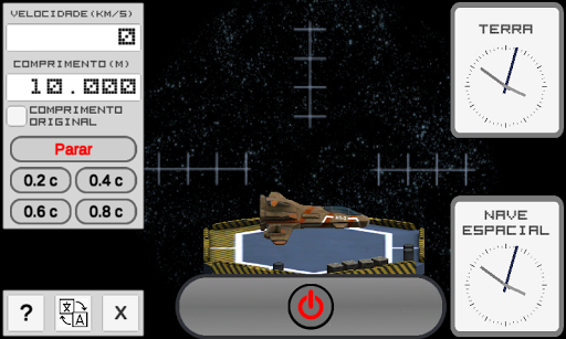 Android application Relativistic Space-Time screenshort