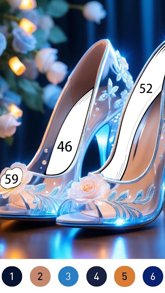 #2. Gown Color by Number Book (Android) By: LoveColoring Game