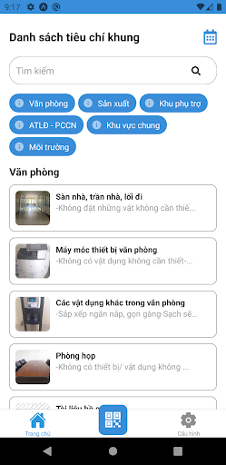 Android application Công tác 5s screenshort