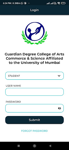 Android application Guardian Degree College screenshort