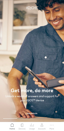 Android application IQOS app: Device companion screenshort