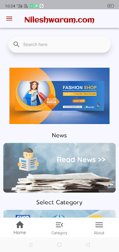 Android application Nileshwaram.com screenshort