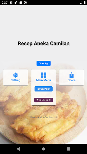 Android application Resep Membuat Camilan Lezat screenshort