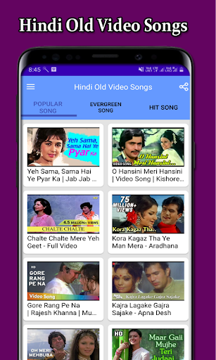 Android application Hindi Old Video Songs screenshort