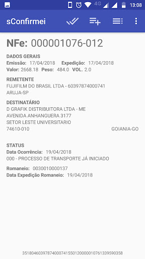 SConfirmei TMS Screen 3