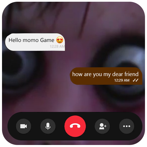 momo fake call video and chat logo