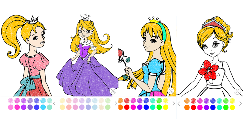 Princess Glitter Coloring Book
