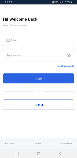 Android application Pinghome screenshort