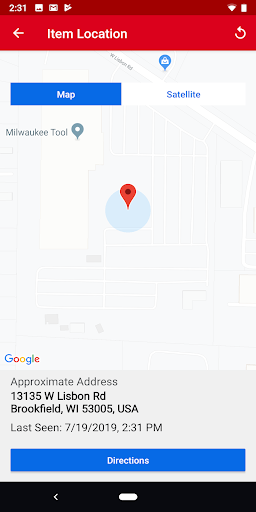 Android application Milwaukee® ONE-KEY™ ANZ screenshort