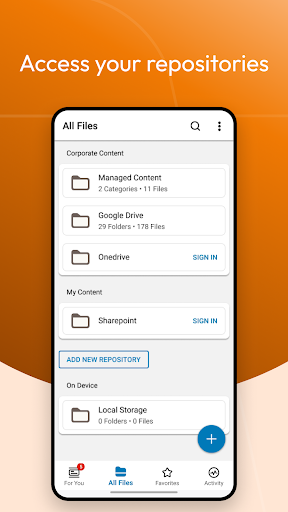 Screenshot of Content - Workspace ONE
