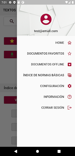 Android application Textos Legals ICAB screenshort