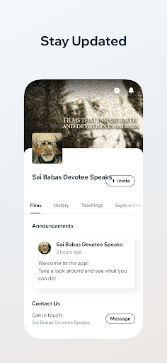 Sai Babas Devotee Speaks Screen 3