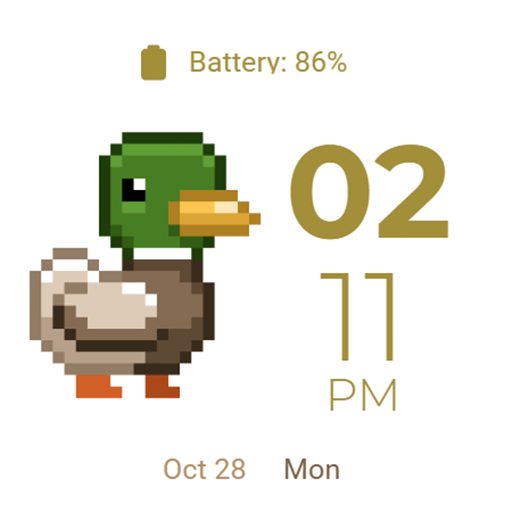 Reloj esfera pato motivacional Descarga en Windows