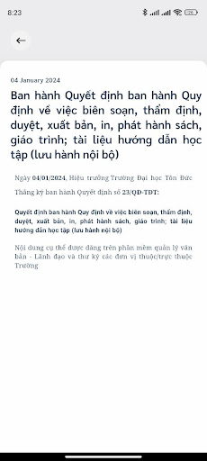 Android application TDTU screenshort