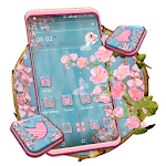Pink Spring Flowers Launcher Theme Apk
