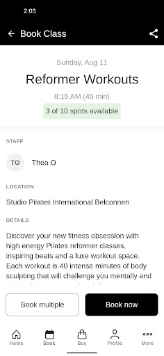 Studio Pilates Screen 3