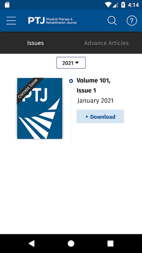 Android application Physical Therapy Journal screenshort