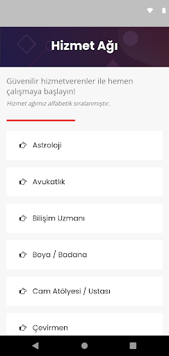 Fiwolo Aradığınız Hizmet Screen 2