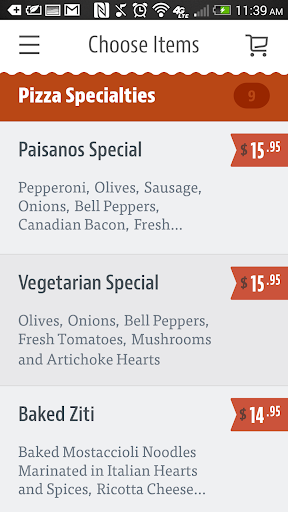 Paisanos Pizza and Pasta Screen 3