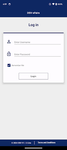 DSV eFairs Screen 2
