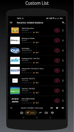 Android application Radio MU: Mauritius Stations screenshort