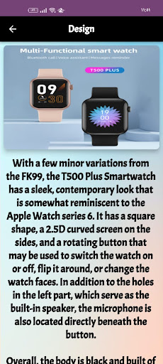 T500 Plus Smart Watch guide Screen 2