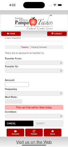 Pampa Teachers FCU Screen 3