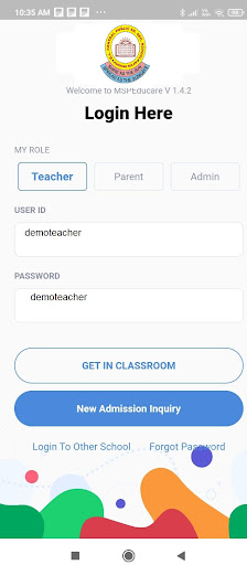 Android application B.L.CENTRAL PUBLIC SCHOOL screenshort