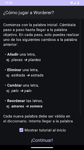 Vista previa de la aplicación