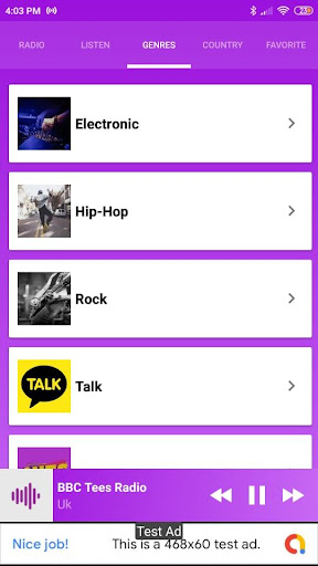 Uk BBC Tees Radio App fm Screen 3