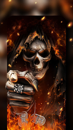 Flame Grim Reaper Live Wallpaper  Launcher Themes