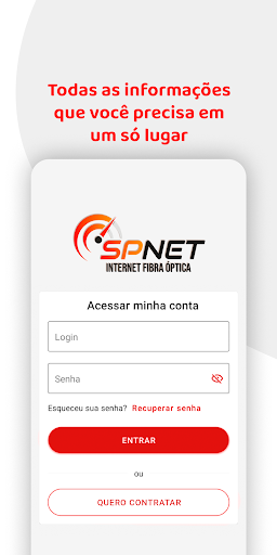 Android application SPNET INTERNET screenshort