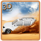 Dirt desert jeep race icon