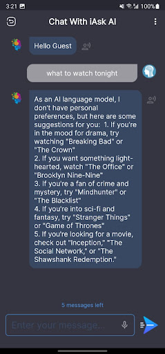 iAsk AI - ChatBot Screen 3