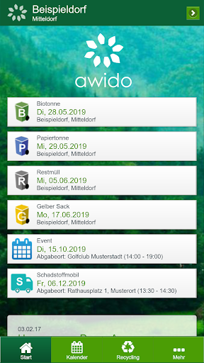 Awido Abfall-App Version 2