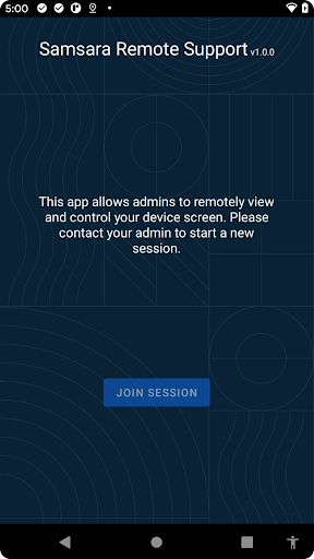 Android application Samsara Remote Support screenshort